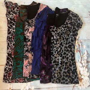 Bundle of dress causal blouse